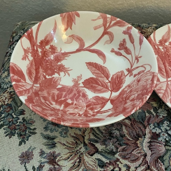 Royal Stafford Transferware Salad Bowl & Plate Set in Spring Floral Botanical - Picture 5 of 15